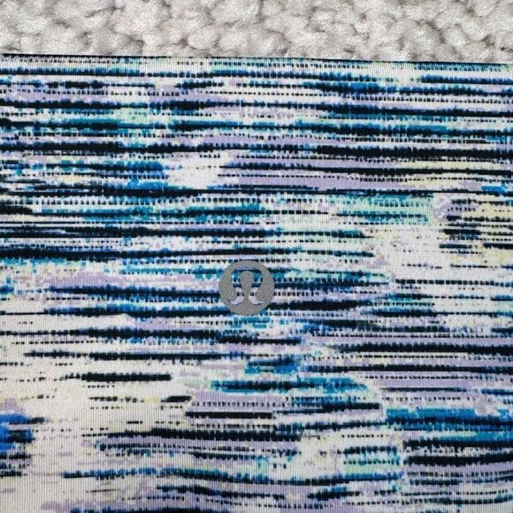 Lululemon Wunder Under Hi Rise Legging Blurry Belle Multi Stripe Blue - Picture 5 of 10